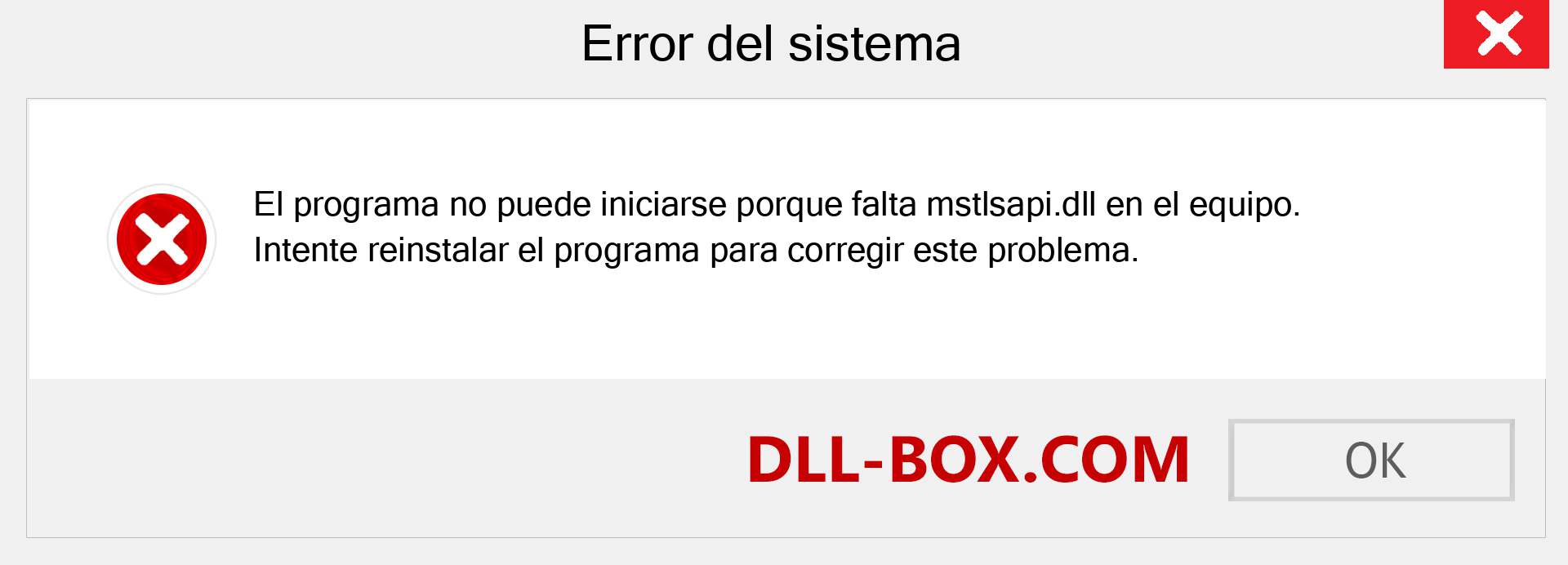 ¿Falta el archivo mstlsapi.dll ?. Descargar para Windows 7, 8, 10 - Corregir mstlsapi dll Missing Error en Windows, fotos, imágenes