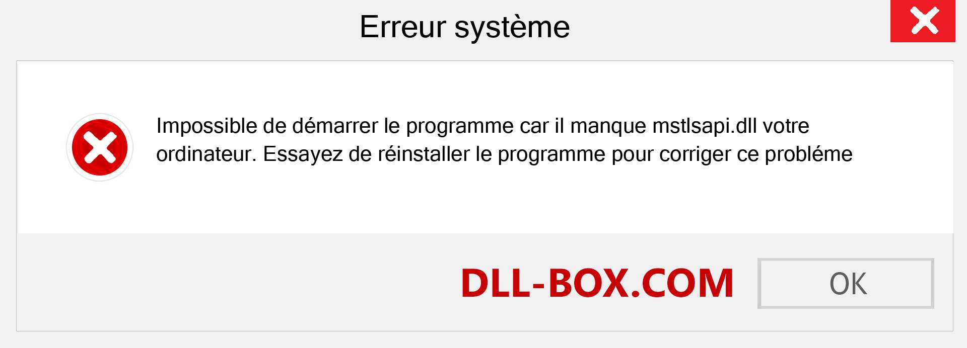 Le fichier mstlsapi.dll est manquant ?. Télécharger pour Windows 7, 8, 10 - Correction de l'erreur manquante mstlsapi dll sur Windows, photos, images